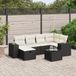 Maison Exclusive - Ensemble de meubles de jardin 7 pièces avec canapé et coussins, noir, en polyrotin