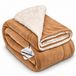 Beautissu Alina Sherpa Deken Plaid 220x240cm XXL Naturel & Blanc