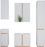 Vicco Ensemble de salle de bain Gloria, Blanc, 5 pièces