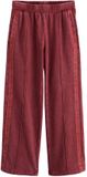Next - Dames - Petite joggingbroek met wijde pijpen, wassing en kanten rand - Petite - Rood