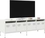 Maison Exclusive - meuble TV, blanc, 135x39x43,5 cm, en acier galvanisé