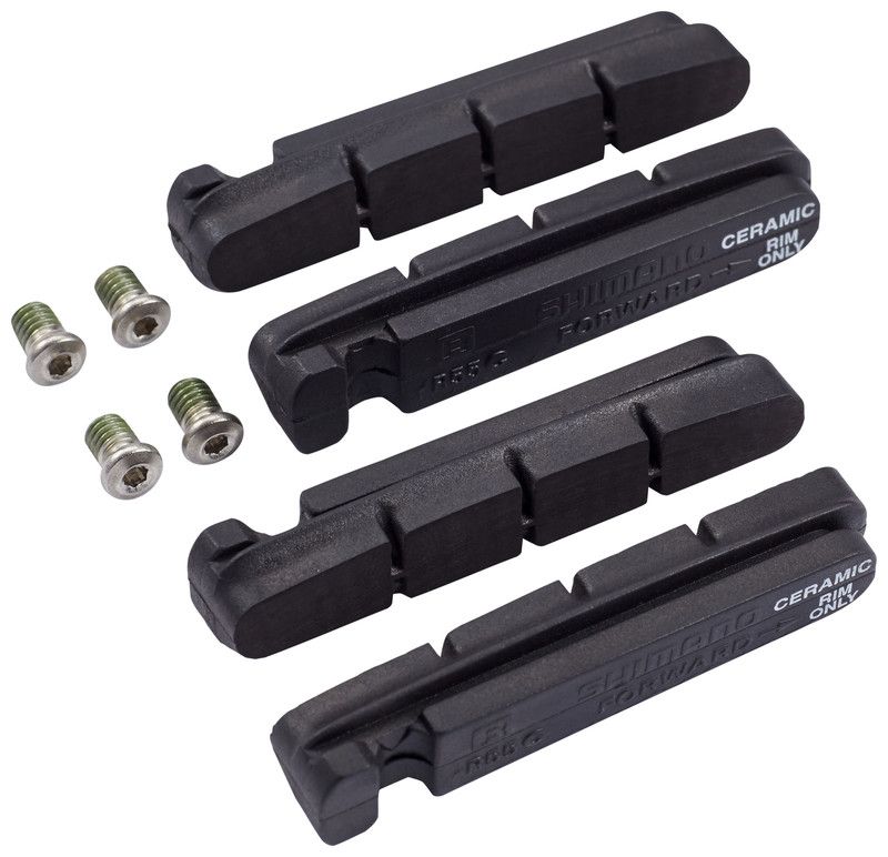 Shimano R55C3 Cartridge Remblokken voor Keramische Velgen, zwart