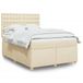 Maison Exclusive - Boxspringbed avec matelas, couleur crème, 140x190 cm, rembourré