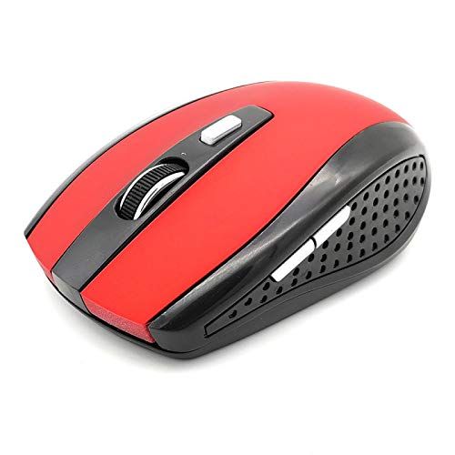 Draadloze gamingmuis met 2000 DPI mini USB-ontvanger 10m werkende optische muis rood