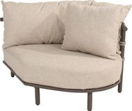 4 Seasons Outdoor Ezra love island hoekelement taupe 1-zits aluminium met kussen