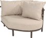 4 Seasons Outdoor Ezra love island hoekelement taupe 1-zits aluminium met kussen