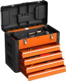 Homcom Gereedschapskist - Metaal, Kunststof - Oranje