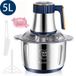 Hachoir à viande électrique et multifonctionnel - Modèle B-5L - 5 litres - Inox