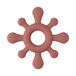 BO BABY'S ONLY - Siliconen baby bijtring - Bijtspeeltje blossom - Stone Red - Baby cadeau