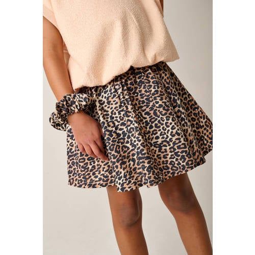 Tumble 'n Dry korte rok met panterprint bruin
