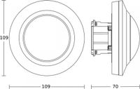 STEINEL PD-8 ECO COM1 Bewegingsmelder en Aanwezigheidmelder Plafondinbouw Wit