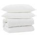 VidaXL 3378111 Dekbed met kussens met kussen 3 st Wit Microvezel