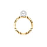 Valero Pearls Ring Sterling zilver Gekweekte zoetwaterparels Geelgoud Dames