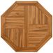 VidaXL Tafelblad achthoekig 70x70x2,5 cm massief teakhout
