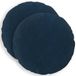 vidaXL - Kussensloop - 2 stuks - HEERLEN - Blauw - Ø 50 cm - Katoensatijn