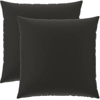 vidaXL Coussin 2 pièces HEERLEN Noir Polyester 80 x 80 cm