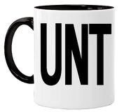 Acen Merchandise Acen "Rude Black RI'm handvat met slogan I'm a on the other side” keramische mok, wit, 11 oz