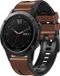 By Qubix Qubix - Bruin Leren en Siliconen Quickfit Horlogebandje (26mm) voor Garmin Fenix 7X/6X/5X