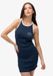 Superdry Athletic Essentials Geribde Tankjurk Dames Blauw Katoen Maat 16