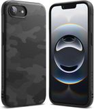 Ringke Onyx | Hoesje Geschikt voor Apple iPhone 17e / 16e | Back Cover Flexibel TPU | Militaire Standaard | Camo Zwart