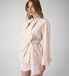 Marika trenchcoat court en similicuir beige