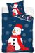 Kerst Carbotex Kerst Dekbedovertrek Sneeuwman - Eenpersoons - 140 x 200 + 60 x 70 cm - Katoen