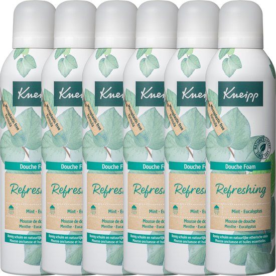 Kneipp Refreshing Douche Foam - Mint Eucalyptus - 6 x 200ml - Voordeelverpakking