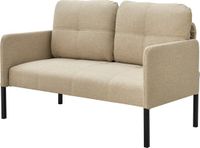 en.casa Tweezitsbank Reichling 77x119x69 cm beige en zwart