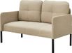 en.casa Tweezitsbank Reichling 77x119x69 cm beige en zwart