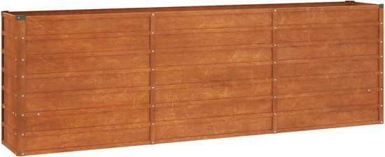 vidaXL - Plantenbak - verhoogd - 240x40x77 cm - cortenstaal - roestig