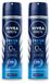 Nivea 2 x Men Deo Spray Fresh Active 48 Uur Lang Werkend 150 ml Voordeelverpakking