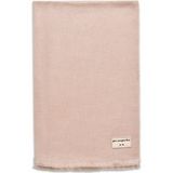 Schal mit Patch mit feinen Fransen und Label-Detail in beige