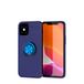 lopolike Hoes voor iPhone 12 Pro, zacht, krasbestendig, schokbestendig, TPU-beschermhoes met verstelbare vingerring, magnetische autohouder, blauw