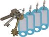 Merkloos / Sans marque Koopman International Gekleurde sleutelhangers - sleutel labels - 40x stuks - Lichtblauw