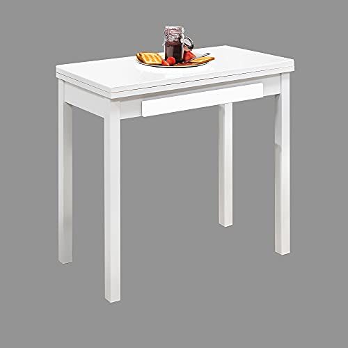 ASTIMESA MLBBL keukentafel - metaal - wit - 80 x 40 cm