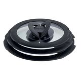 Tefal Ingenio Glazen Deksel Set - 3-delig (16/18/20 cm) - Zwart - Vaatwasserbestendig