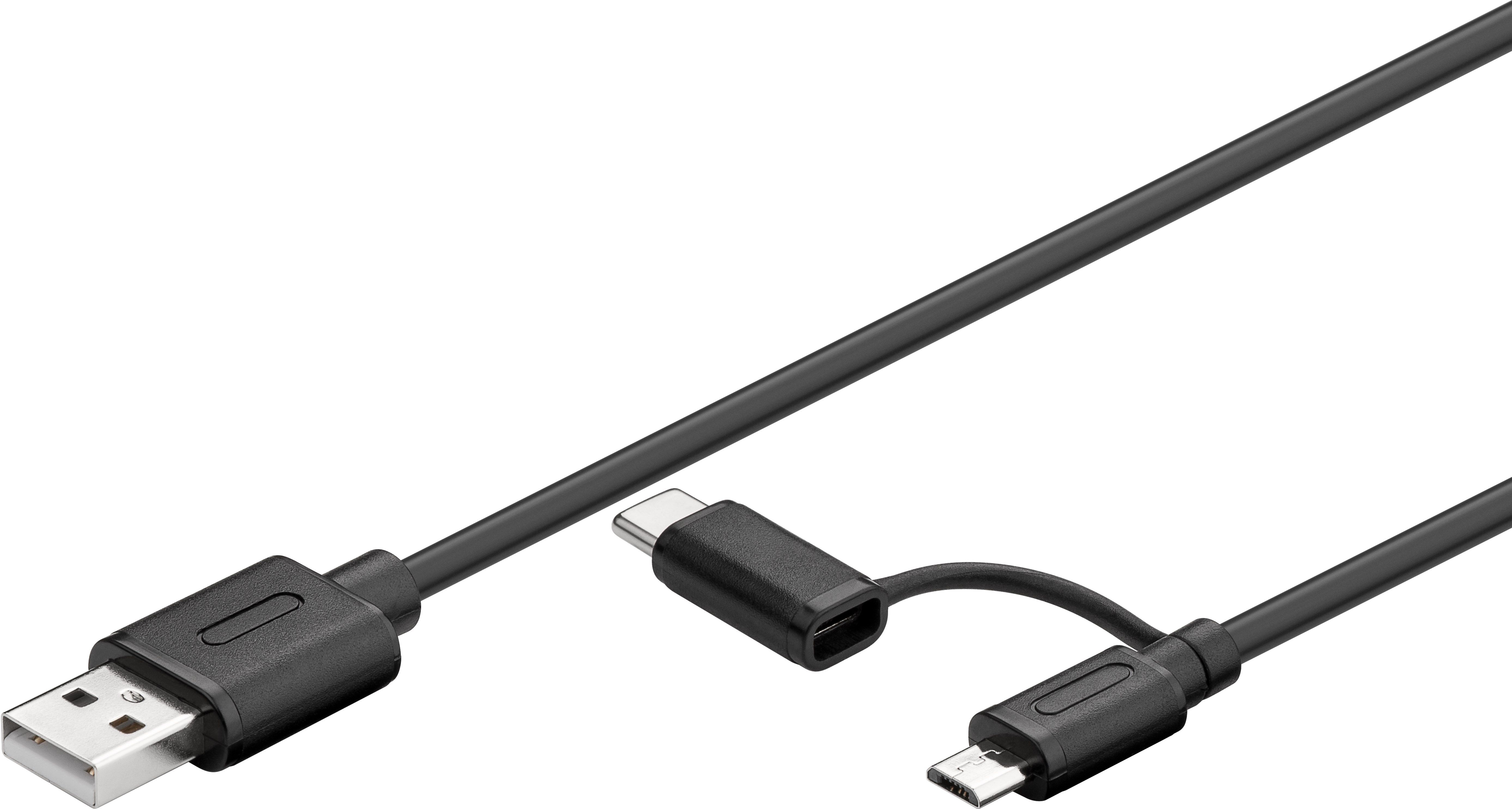 Goobay 71892 USB-kabel - Zwart