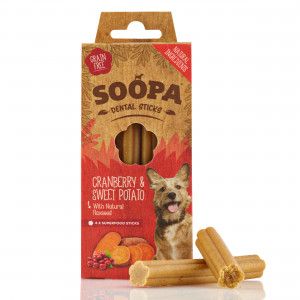 Soopa Dental Sticks Cranberry & Zoete Aardappel Hondensnack Per stuk