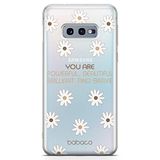 ERT GROUP mobiel telefoonhoesje voor Samsung S10e origineel en officieel erkend Babaco patroon Positive vibes 003 optimaal aangepast aan de vorm van de mobiele telefoon, gedeeltelijk bedrukt