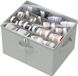 Ibenzoa® Ruime Schoenenopslagbox met Transparant Deksel en 3 Handgrepen - Grijs