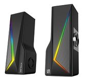 Serioux 2.0 Gaming Speakers Blys X167, RGB Lighting, Bluetooth, Zwart