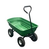 Garvee Robuuste tuinwagen voor zwaar werk, polyethyleen plank en stalen | Dienblad van polyethyleen en stalen frame, snel kantelen, hoge capaciteit 600 kg, ideaal voor gazon en landschapsarchitectuur