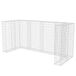 Syfax Schanskorf drievoudige vuilnisbak ombouw 250x100x120 cm staal