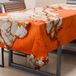 PETTI Artigiani Italiani - Vuilafstotend tafelkleed, rechthoekig, voor keuken, elegant, marmereffect, oranje, 6 plaatsen (140 x 180 cm), 100% Made in Italy