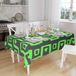 Bonamaison Tafelkleed, Anti-Mold, Sneldrogend, Waterdicht, 100% Polyester Tafellaken, Neon groene rook, 140 x 160 Cm