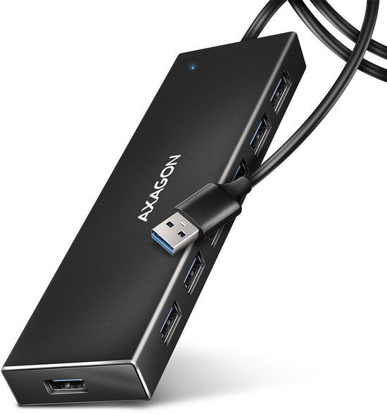Axagon HUE-F7A USB-hub 7 poorten USB-A 3.0, Micro-USB USB 3.2 Gen1 5 GBit/s