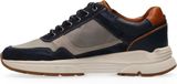 Australian Footwear Connery Lage Sneakers Mannen Leer Blauw-grijs-tan Maat 41