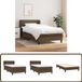 vidaXL Boxspring met matras stof donkerbruin 90x200 cm