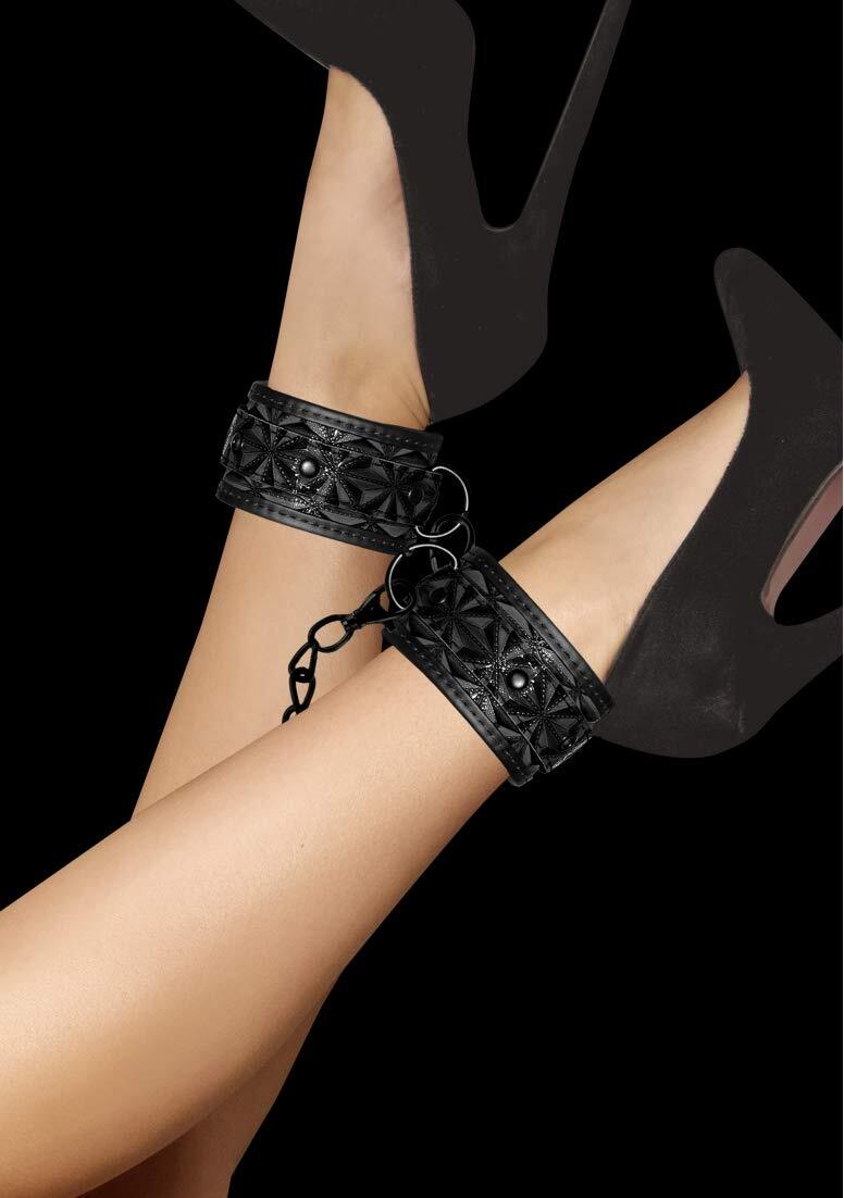 Ouch! Luxury Luxury Ankle Cuffs - Black