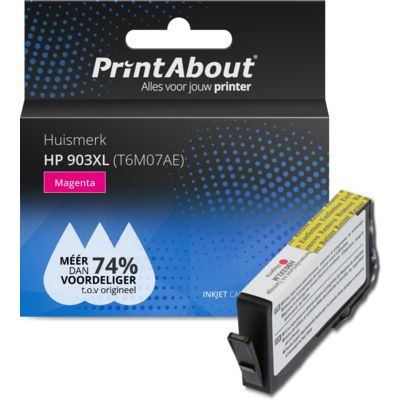 PrintAbout Huismerk HP 903XL (T6M07AE) Inktcartridge Magenta Hoge capaciteit